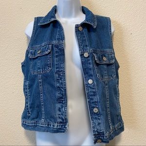Eddie Bauer Denim Vest Waistcoat size Small